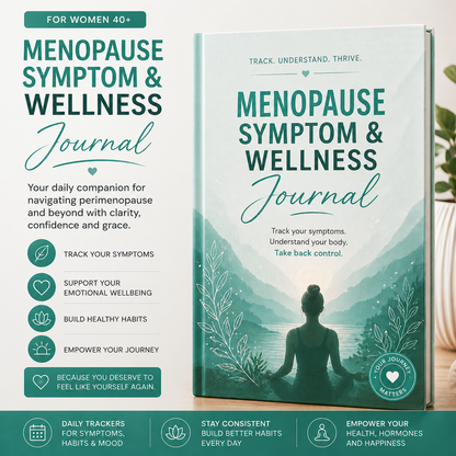 Menopause Symptom & Wellness Journal — Printable Daily Tracker, Sleep Log & Doctor Prep