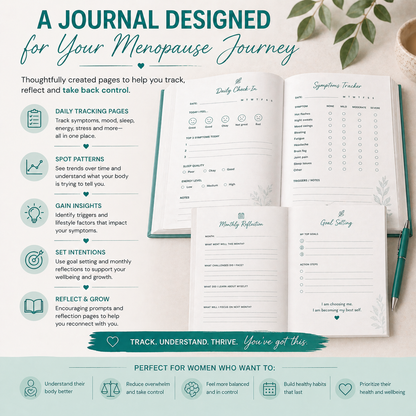 Menopause Symptom & Wellness Journal — Printable Daily Tracker, Sleep Log & Doctor Prep