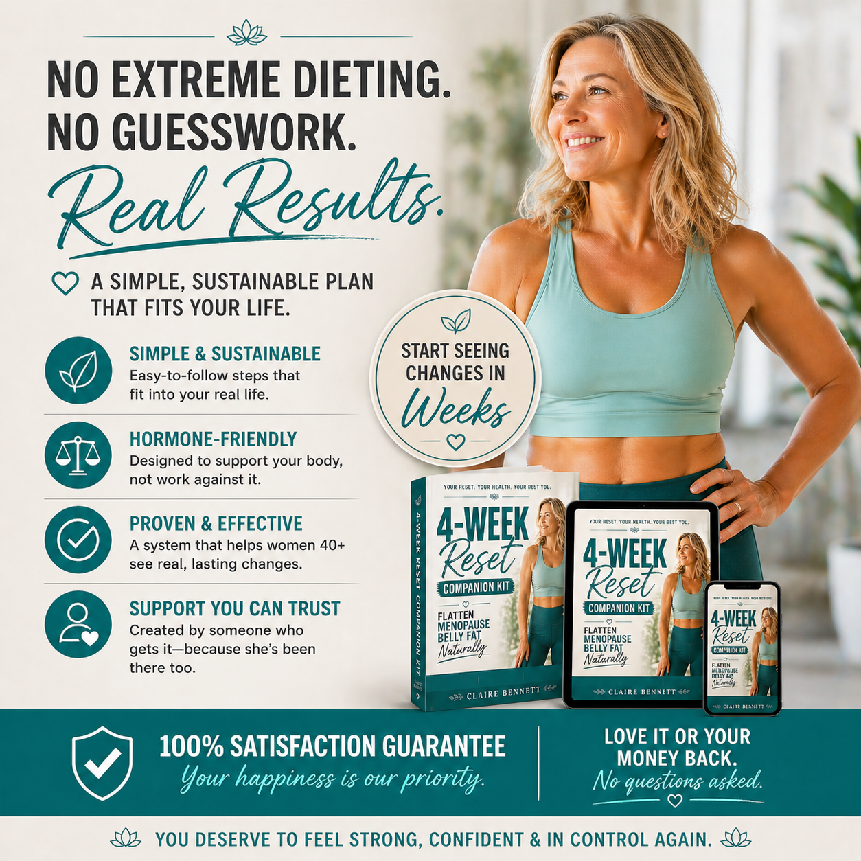 4-Week Menopause Reset Companion Kit — Printable Trackers, Meal Planner & Workout Guide