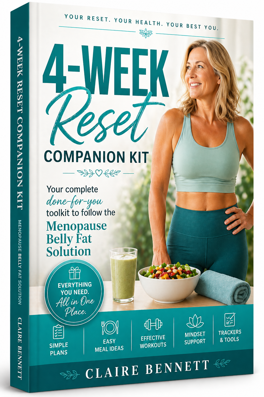 4-Week Menopause Reset Companion Kit — Printable Trackers, Meal Planner & Workout Guide